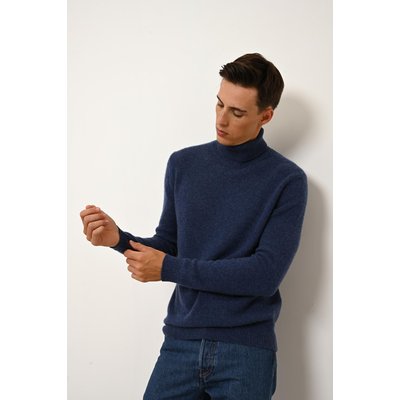Pull Col Roulé 4 Fils Ocean Chiné Sacha JUST CASHMERE