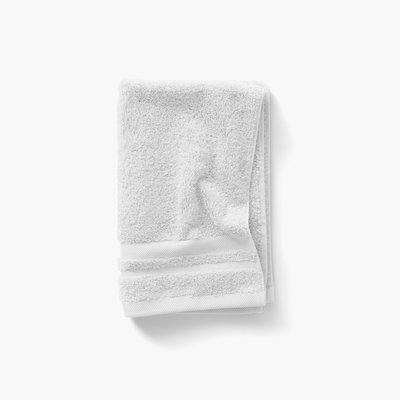Serviette invité coton LOLA II CARRE BLANC