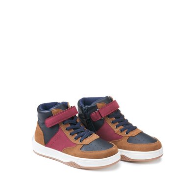 Baskets montantes, empiècements cuir LA REDOUTE COLLECTIONS