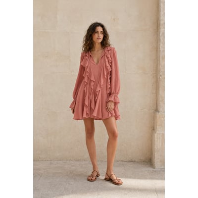Robe courte évasée uni RUX LA PETITE ETOILE
