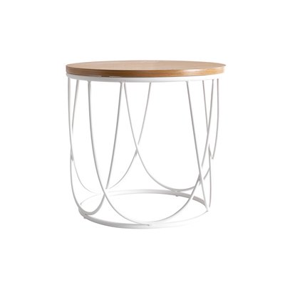 Table d'appoint ronde en bois et métal D42 cm LACE MILIBOO