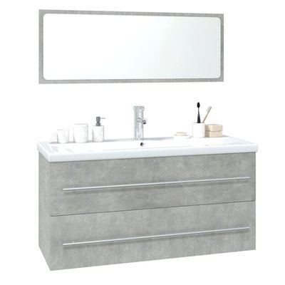 Meuble de salle de bain style béton HOME MAISON