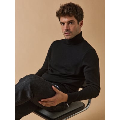 Pull fin col roulé laine mérinos CYRILLUS