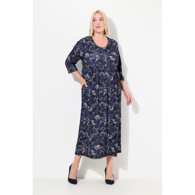 Robe en jersey, motif à fleurs, coupe évasée ULLA POPKEN