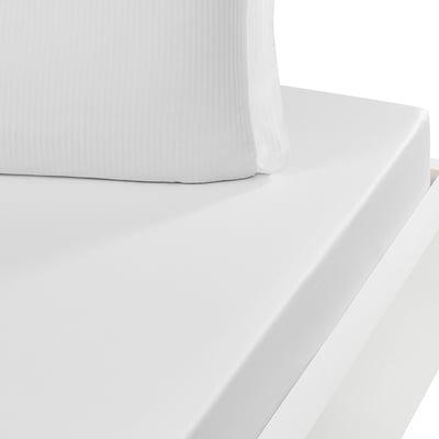 Drap housse uni satin de coton bonnet 30 cm VERSALUXE SENSEI MAISON