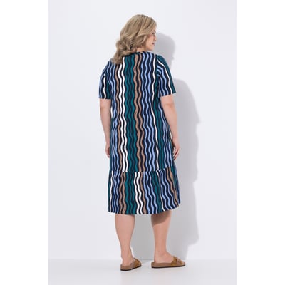 Robe midi en coton bio, motif vagues ULLA POPKEN