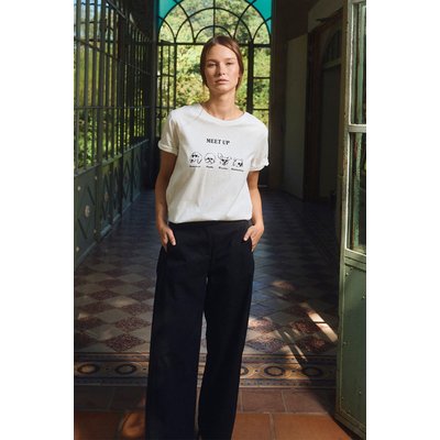 Pantalon en coton, coupe barrel MOLLY BRACKEN
