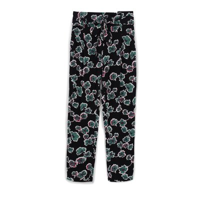 Pantalon fluide maxi floral ceinturé IKKS
