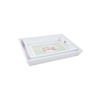Plateaux en bois Gâteaux (Lot de 2) AUBRY GASPARD