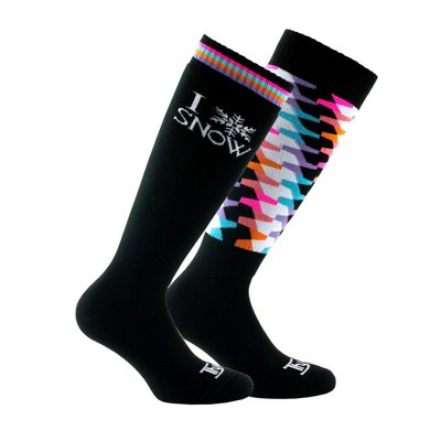 Lot de 2 paires de mi-bas Ski Snow Fashion en acrylique THYO