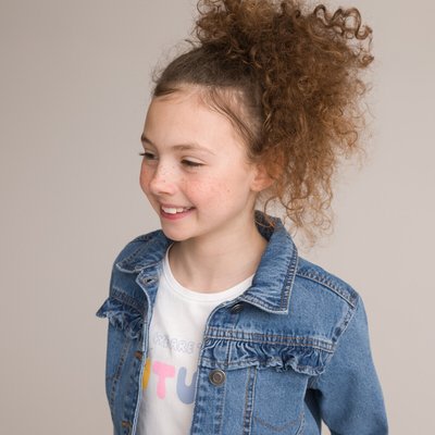 Куртка джинсовая на пуговицах, с воланом LA REDOUTE COLLECTIONS