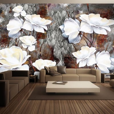 Papier peint intissé panoramique Fleurs Gestes timides EDEN