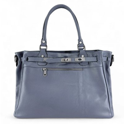 Sac cabas en cuir grainé JANET SILVER OH MY BAG