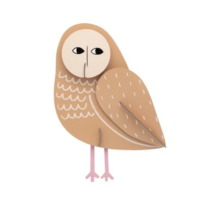 Décoration murale hibou carton  Otto Owl STUDIO ROOF