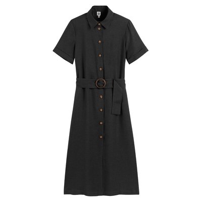 Blusenkleid Signature OPHELIE aus Lyocell und Leinen LA REDOUTE COLLECTIONS