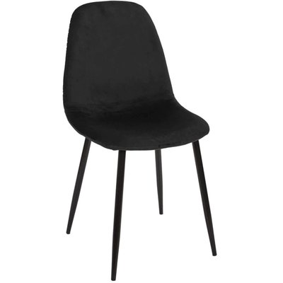 Chaise en métal assise en velours Leaf CMP