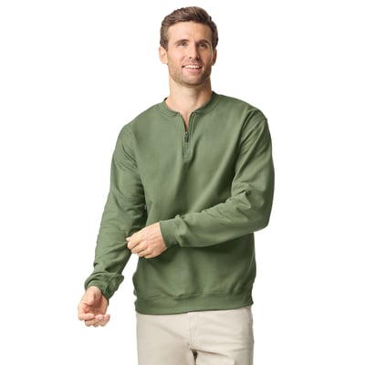 Sweat uni à col zippé SOFTSTYLE GILDAN