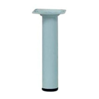 Pied Métallique Blanc Cylindrique Acier H150 Mm X D30 Mm EVOLUDIS