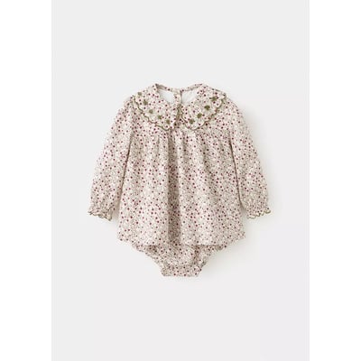 Robe et culotte détails brodés MANGO BABY