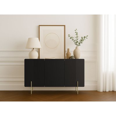 Buffet bas en panneaux de particules et MDF 4 portes 150 cm, MATHILDE BOBOCHIC