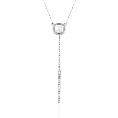 Collier en argent 925 et perle de culture PERLE DE NUIT