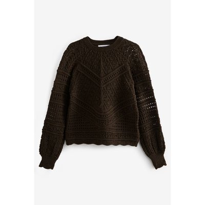 Pull ras du cou à manches longues en crochet NEXT