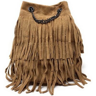 Sac à main à franges en croute de cuir TADI OH MY BAG