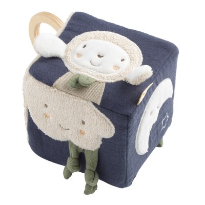 Cube d'activités bébé en coton bio SAUTHON