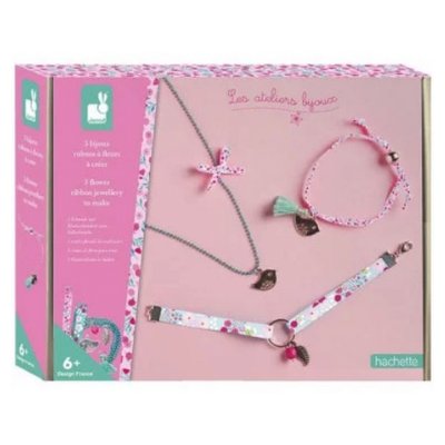 3 Bijoux Rubans a fleurs a creer JURATOYS