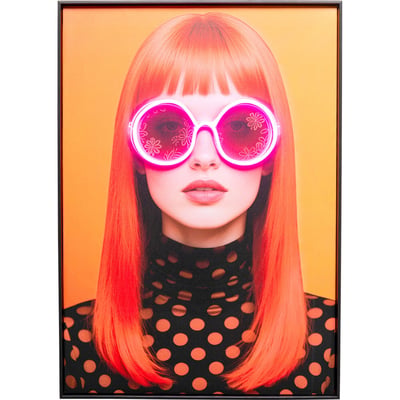 Tableau LED lunettes de soleil fleurs KARE DESIGN