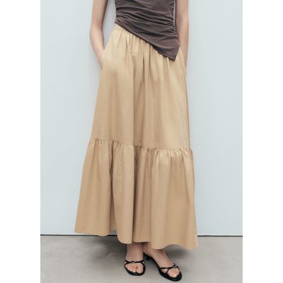 Jupe longue coton évasée MANGO