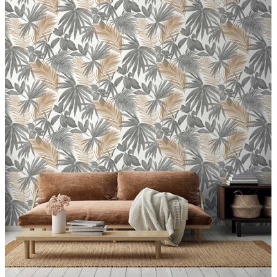 Papier Peint  Tropical Palmes Dorées HEXOA
