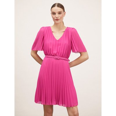 Mini robe plissée avec ceinture MOTIVI