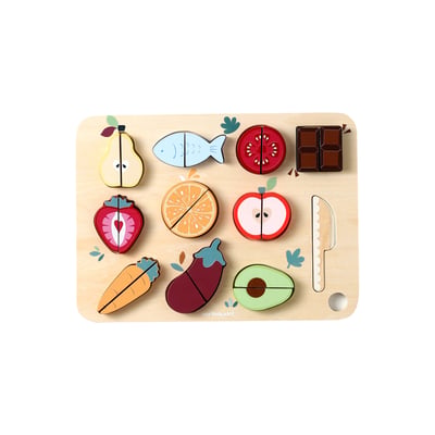 Puzzle fruits à découper en bois FSC® VERTBAUDET