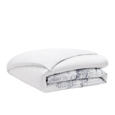 Housse de couette imprimée en satin de coton bio, HONORE PARIS ALEXANDRE TURPAULT