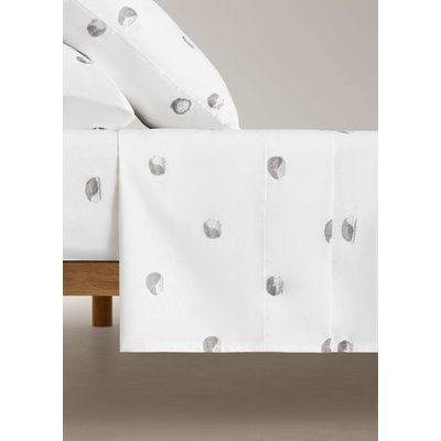 Drap plat enfant en coton percale imprimé hérissons lit 135/140 cm MANGO HOME