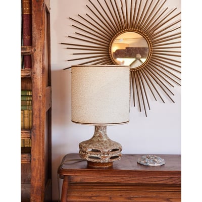 Lampe vintage en céramique et laine Julia N°994 - Bon état DEBONGOUT