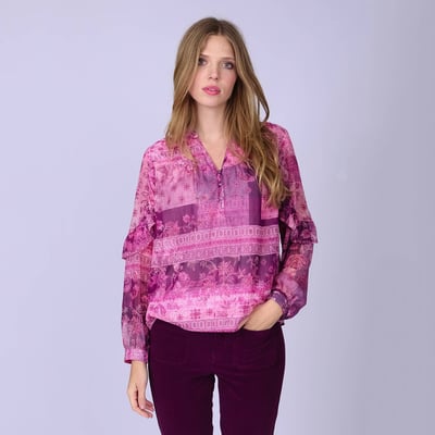 Blouse imprimée à voile MISE AU GREEN