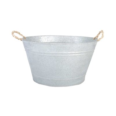 Jardinière bassine en zinc patiné JARDINDECO