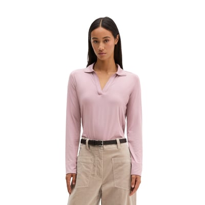 Blouse en jersey style polo regular en mélange viscose-modal MARC O'POLO