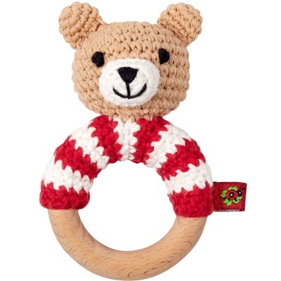 Hochet anneau au crochet Teddy BabyGlück COPPENRATH