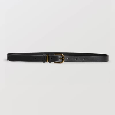 Ceinture en cuir avec passant en métal MONOPRIX