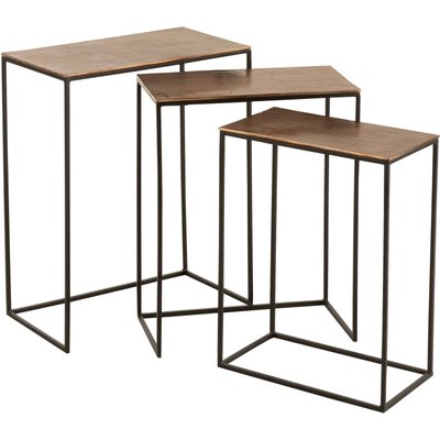 Tables gigognes aluminium, lot de 3, Altona JOLIPA