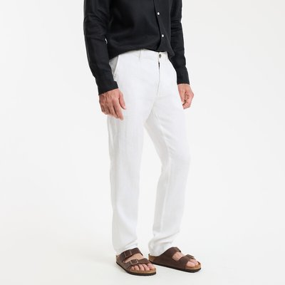 Lige bukser i hør signatur ISAAC LA REDOUTE COLLECTIONS