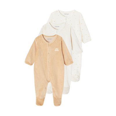 Lot de 3 dors-bien en velours ouverture naissance VERTBAUDET