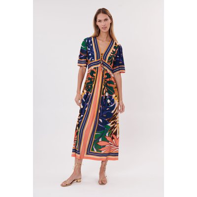 Robe longue imprimée à manches courtes TROUBADOUR DERHY