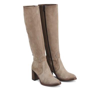 Bottes en cuir suède à talons MJUS