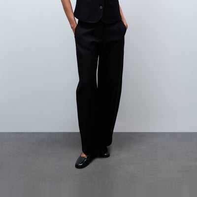 Pantalon large fluide uni MONOPRIX