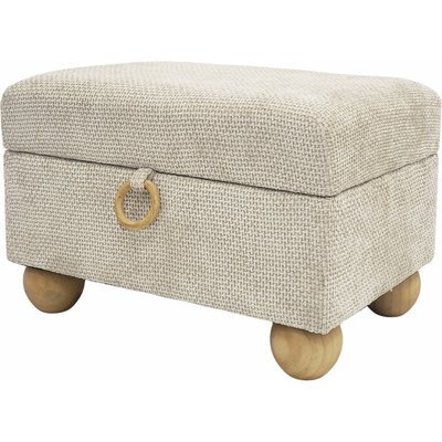 Tabouret  en bois et tissu chiné style chaleureux RECOLLECTION