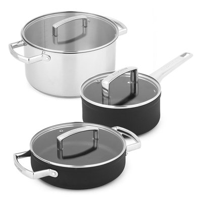 FAUCHAN ART DE LA TABLE Set 6 pièces 28cm antiadhésive aluminium signature LAGUIOLE